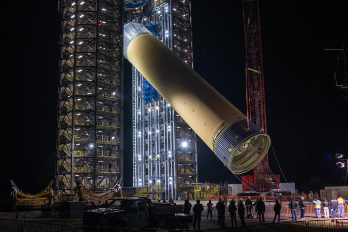 Space Launch System (SLS) rocket model testing NASA Space Launch System (SLS) rocket model testing