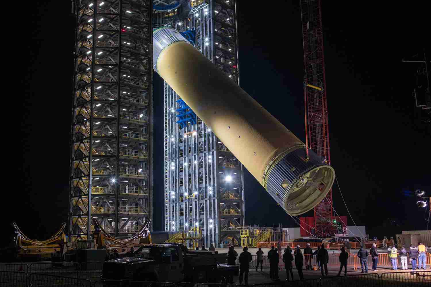 NASA Space Launch System (SLS) rocket model testing