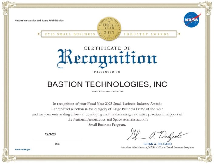 Bastion Awarded ARC Large Business Prime Contractor Bastion Awarded ARC Large Business Prime Contractor